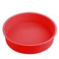 Piago 1 Pcs 10 Inches Big Round Flexible Silicone Cake Baking Mold Cake Pans DIY Moulds