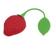 uxcell&reg; Home Office Perforated Strawberry Style Tea Filter Infuser Red Green