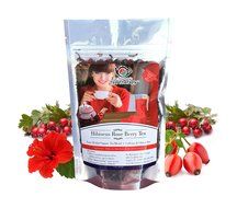 Stainless &amp; Glass Tea Pot with Infuser and 4 Great Flavored Organic H N6