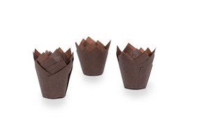 Tulip Cupcake Liner Brown Paper Baking Cups Easy Release Muffin cup liners / No need To Spray Cup Perfect For...