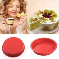 2win2buy 7.3*1 inch Silicone Round Cake Baking Mold Pastry Brownie Pizza Pie Dessert Pan N2