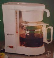 White Westinghouse 2 - 10 cup Coffee Maker Auto Pause & Serve Warmer Removable Filter Basket Water Window wcm10 N3