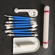 11 Pcs Sugarcraft Cake Mold Decorating Fondant Plunger Cutters Tools Mould (HotPink ) N3
