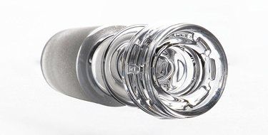 MERITOP Pure Crystal Quartz Double Stack Stacker Diamond Knot (14mm Male) N26