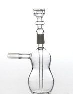 MERITOP Pure Crystal Quartz Double Stack Stacker Diamond Knot (14mm Male) N29