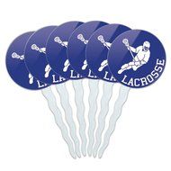 Set of 6 Cupcake Picks Toppers Decoration Sports and Hobbies - Bowling Ball N36
