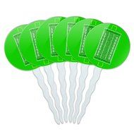 Set of 6 Cupcake Picks Toppers Decoration Sports and Hobbies - Bowling Ball N43