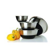 Amco Stainless Steel Mixing Bowl with Non-Skid Silicone Bottom, 6-1/2-Quart N3