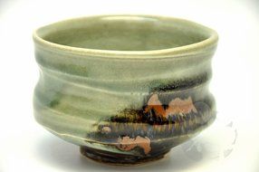 Japanese Mino Yaki ware Matcha Bowl Green Tea 12 / 12 / 8.5cm (4.7 / 4.7 / 3.3inch)[7354] N4
