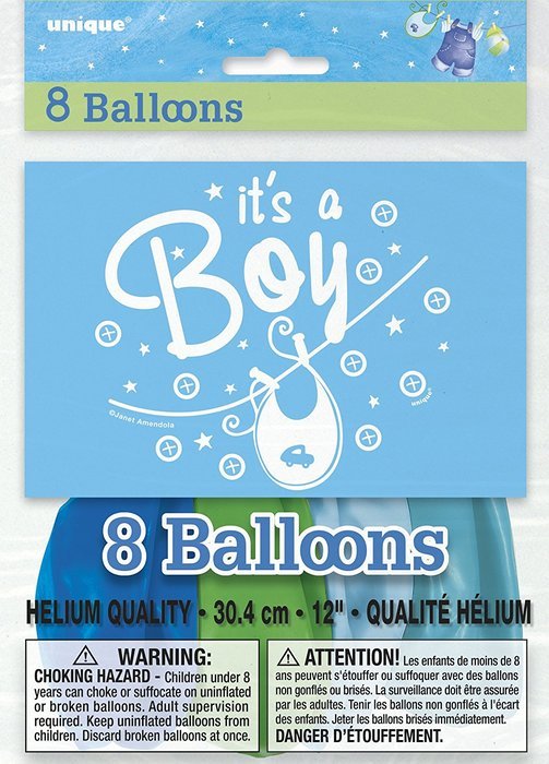 Cardboard Blue Clothesline Boy Baby Shower Cake Bunting Topper N21