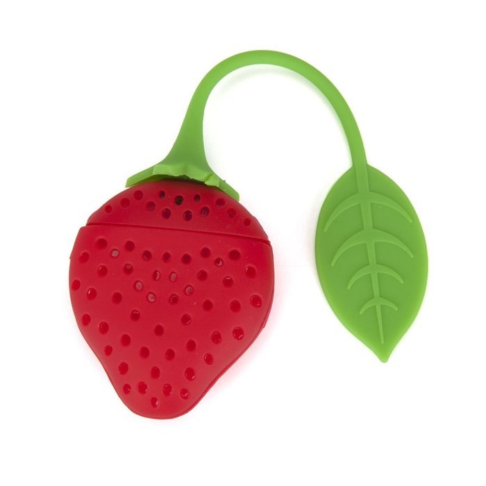 KookieMonsta Colorful Fantastic Silicone Strawberry Shape Mini Reusable Tea Infuser Strainer Teapot Teacup