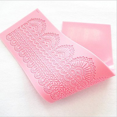 Sher Fashion 1pcs Lace Decorate Silicone Fondant Chocolate Decorating Mat Mold Kitchen Bakeware Baking Cooking... N2