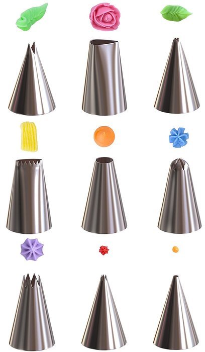 Cake Decorating Starter Kit to Decorate Cakes, Cupcakes, Cookies and Pastries Like a Master Professional, Includes... N6