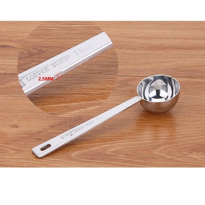 Premium Coffee Scoop, Anxinke 15ML Stainless Steel Measuring Coffee Spoon with Long Handled N5