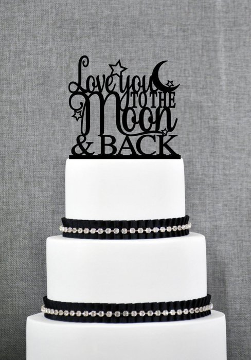 Love You To The Moon and Back Cake topper by Chicago Factory S150