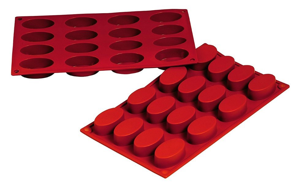 Fat Daddio's Silicone Bakeware Oval, 1 Ounce
