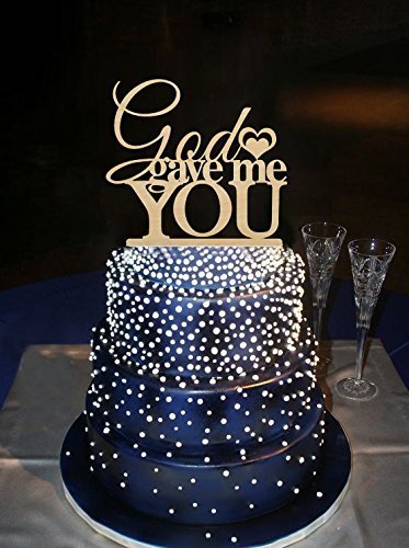 God Gave Me You Wedding Cake Toppers Heart Rustic for Cake Decorations
