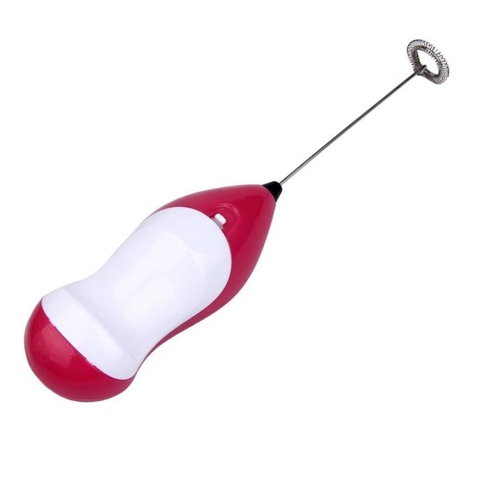 GBSELL Handheld Electric Hot Drinks Milk Frother Foamer Whisk Mixer Stirrer Egg Beater (Red) N18