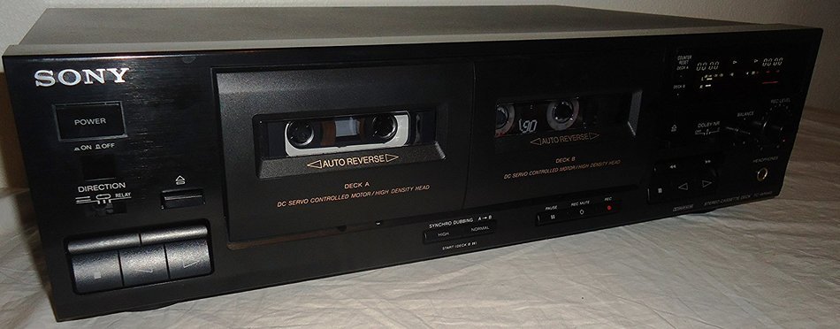 Sony TC-WR445 Dual Cassette Tape Deck - Auto Reverse - DC Servo Controlled Motor High Density Head - Japan 1994 N2