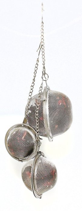 Stainless Steel Fine Mesh Tea Infuser Balls, Set of Three Tea Infuser Balls, Small Tea Infuser Ball, Medium Tea... N3