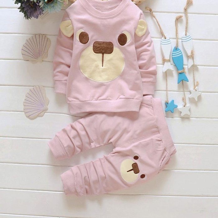Clothes Set ,BeautyVan Toddler Baby Boys Kids Bear Print Shirt Tops+ Long Pants Clothes Outfits Set (3T, Light... N5