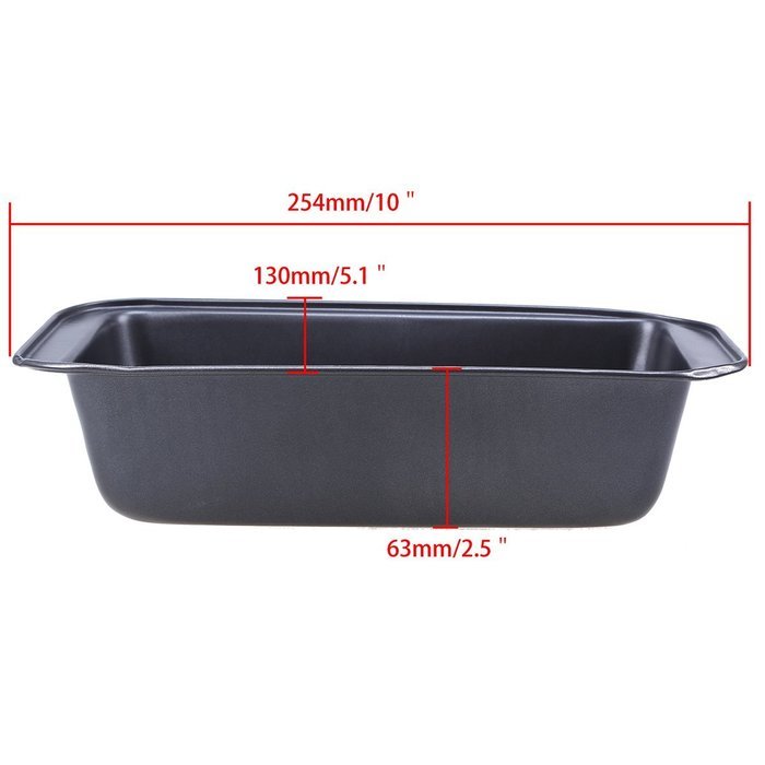 Whosee 25cm Pastry Loaf Oven Toast Bake Bread Rectangle Mould Cookie Pie Roaster Tray N3