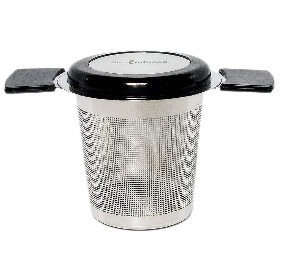 Premium Tea Infuser Brew-In-Mug Stainless Steel with Long Handles for Steeping Loose Leaf Tea, Lid Included (Green) N17