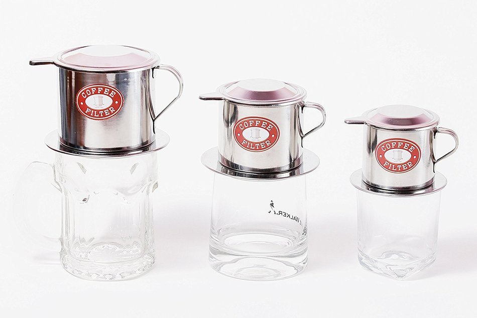 Vietnamese Coffee Filter Press. Screw Down Insert. Dripper Mechanism. Made in Vietnam. Sizes S, M, or L in 1,... N24