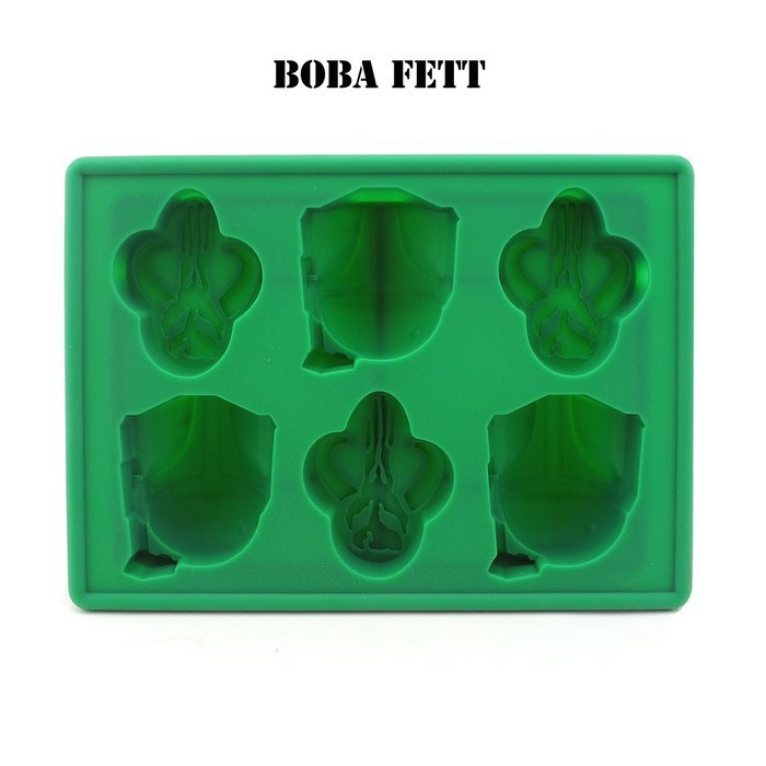 Set of 5 Star Wars Silicone Ice Trays / Chocolate Molds: Boba Fett, Han Solo, R2-D2, Millennium Falcon, Darth... N3