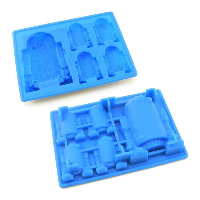 Set of 5 Star Wars Silicone Ice Trays / Chocolate Molds: Boba Fett, Han Solo, R2-D2, Millennium Falcon, Darth... N4