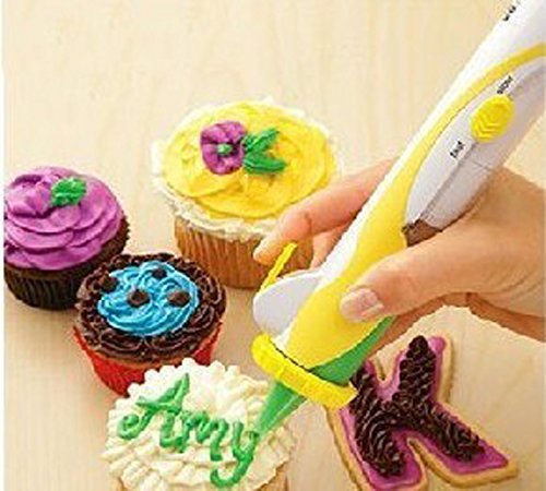 Lycheers Battery Operated Frosting Deco Pen Magic Cupcake Cookie Cake Decoration Pastry Decorating Writing Set... N3