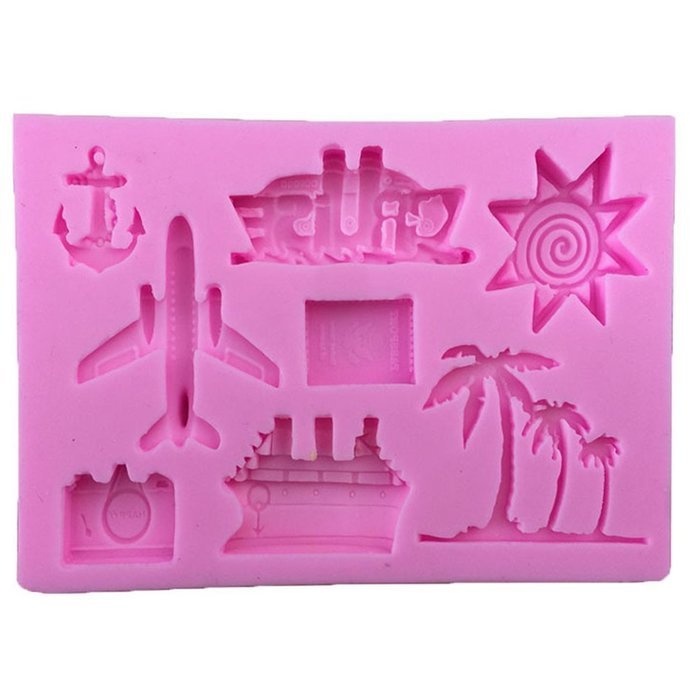 JLHua Mold Airplane Coco Cartoon Fondant Mould Sugarcraft Cake Baking Decoration Tool Silicone N3