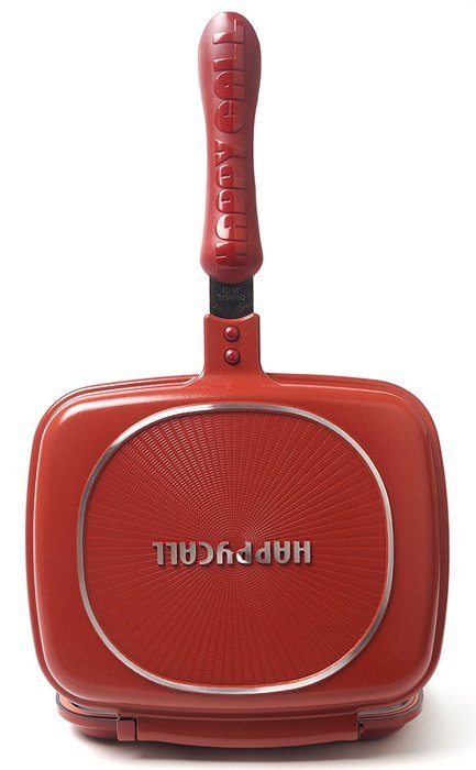 Happycall Double Sided Standard Pressure Pan Red - Standard for Cooking (Cutie Pan) N4