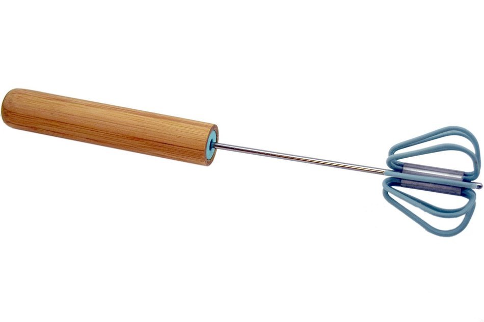 Coastal Tea Rotating Matcha Whisk, Chasen Alternative, Green Tea Mixer, Bamboo Push Handle Whisk N4