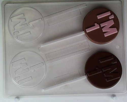 Round w/ "I'M 1" N001 Numbers Chocolate Candy Molds