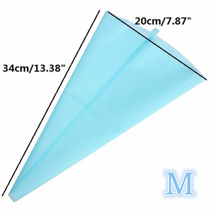 Misula 4 Sizes Icing Bag Set, Silicone Reusable Icing Piping Cream Pastry Bag Cake Decorating Tool DIY N7
