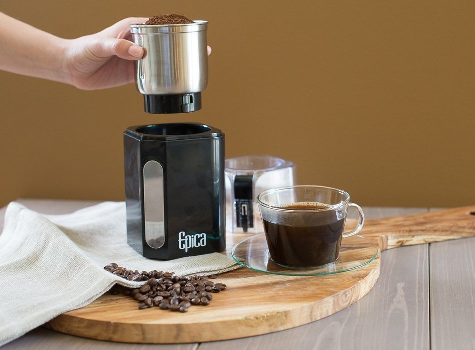 Epica Electric Coffee Grinder & Spice Grinder -Stainless Steel Blades and Removable Grinding Cup for Easy Pouring... N3