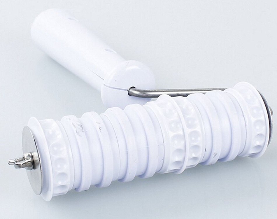 Generic Fondant Ribbon Cutter Roller Embosser, Pack of 1 Set White N7