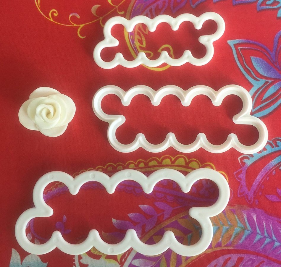 Easiest Rose Cutter SET OF 3! For Perfect Fondant Roses Every Time! 3PC/SET Plastic Cake Decoration Tool Set