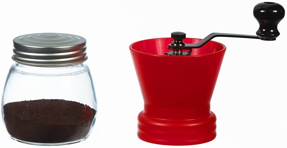GROSCHE Bremen Adjustable Ceramic Conical Burr Manual Coffee Grinder (Black) N4