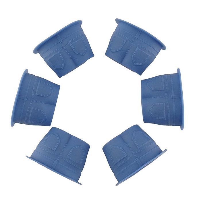 Joyoldelf Set of 6 Mr Muffin "Muffin Top" Bake Cups! Delight Your Guests with these "Cheeky" Baking Molds,Blue N5