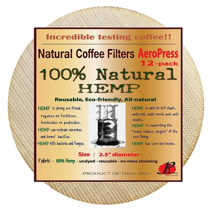 P&F(12 pack)Natural Reusable Coffee Filters for Aeropress Coffee Maker-FULL TASTE-NO HARMFUL CHEMICAL IN YOUR... N2