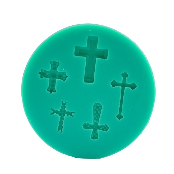TANGCHU Candy Making Mold Cross Shape Cake Mold 2.87inch Of Diameter Green N3