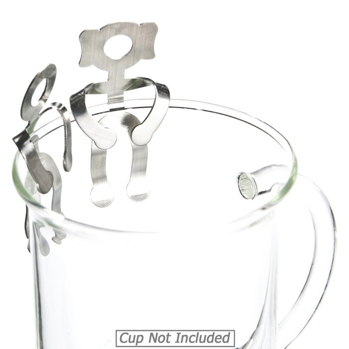 G&H Tea Services The Mod Couple Teabag String Holders, Set of 2 N3