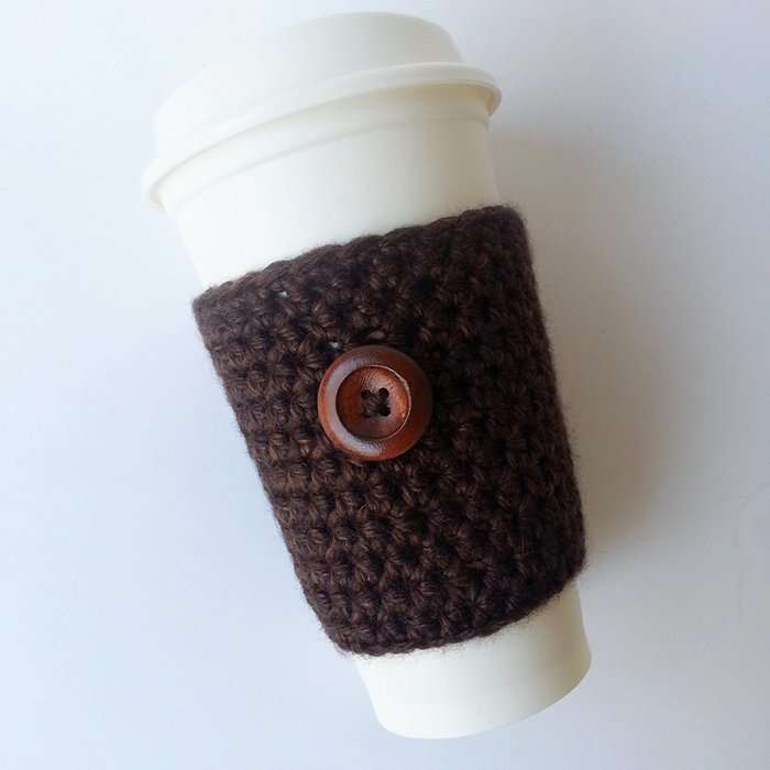 Travel Mug Cozy Toasty Dark Brown N3