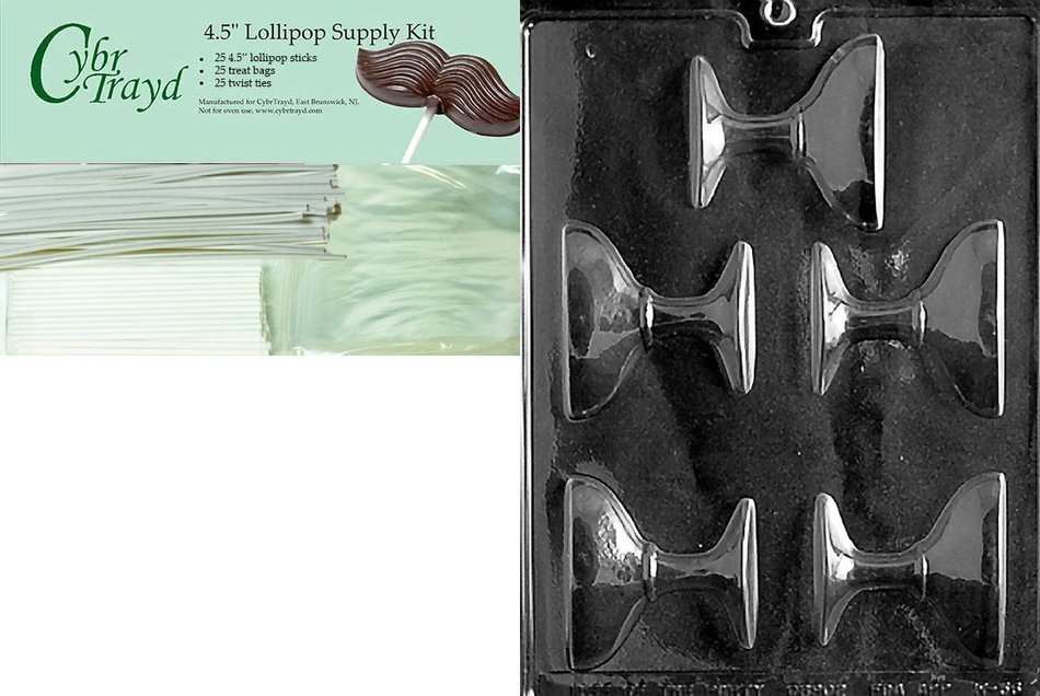 Cybrtrayd W056 Champagne Glass Chocolate Candy Mold with Exclusive Cybrtrayd Copyrighted Chocolate Molding Instructions N3