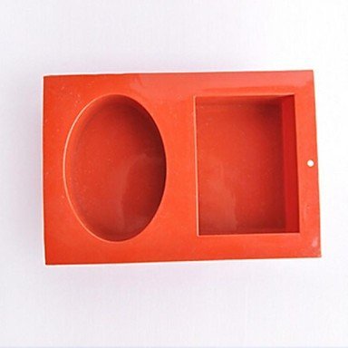 Y&XL&H 2 Hole Ellipse Square Shape Cake Chocolate Molds,Silicone 18&iexcl;&Aacute;12.2&iexcl;&Aacute;3.8 CM(7.1&iexcl;&Aacute;4.8&iexcl;&Aacute;1.5 INCH) N2