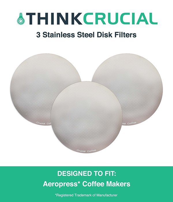 3 Crucial Coffee Washable & Reusable Coffee Filters Fit Aerobie AeroPress, Fits ALL Aerobie AeroPress Coffee &...