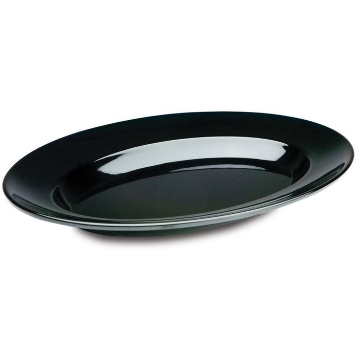 Delfin BOV-1712AS-010 3 Qt. Black Pacific Rim Oval Bowl