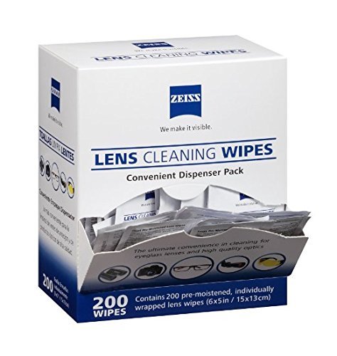 ZEISS Pre-moistened Lens Cleaning Wipes - Cleans Bacteria, Germs and without Streaks for Eyeglasses and Sunglasses... N2